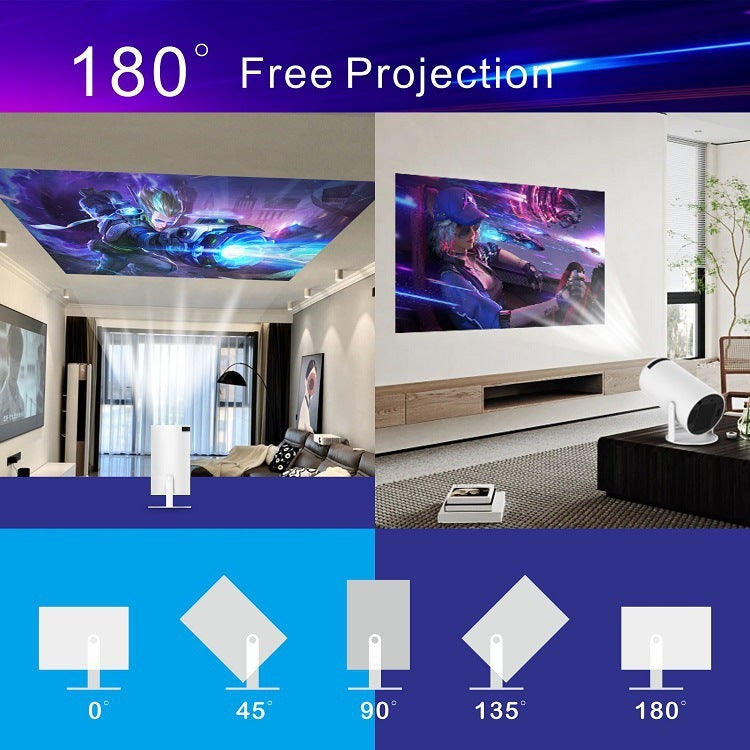 “4K Smart Mini Projector – WiFi 6 + Bluetooth 5.0 | Home Cinema Experience”